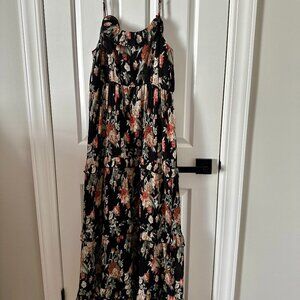 NWOT Forever 21 floral ruffle maxi dress